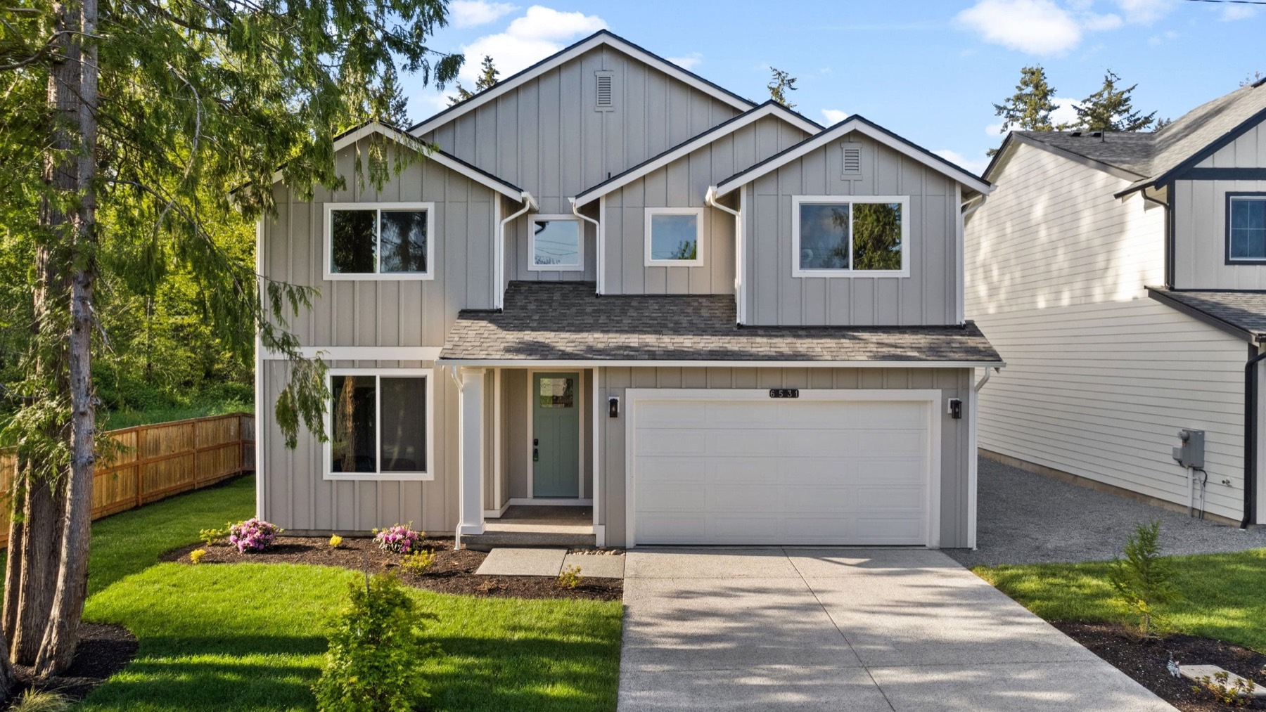A finished home at Evelyn Heights